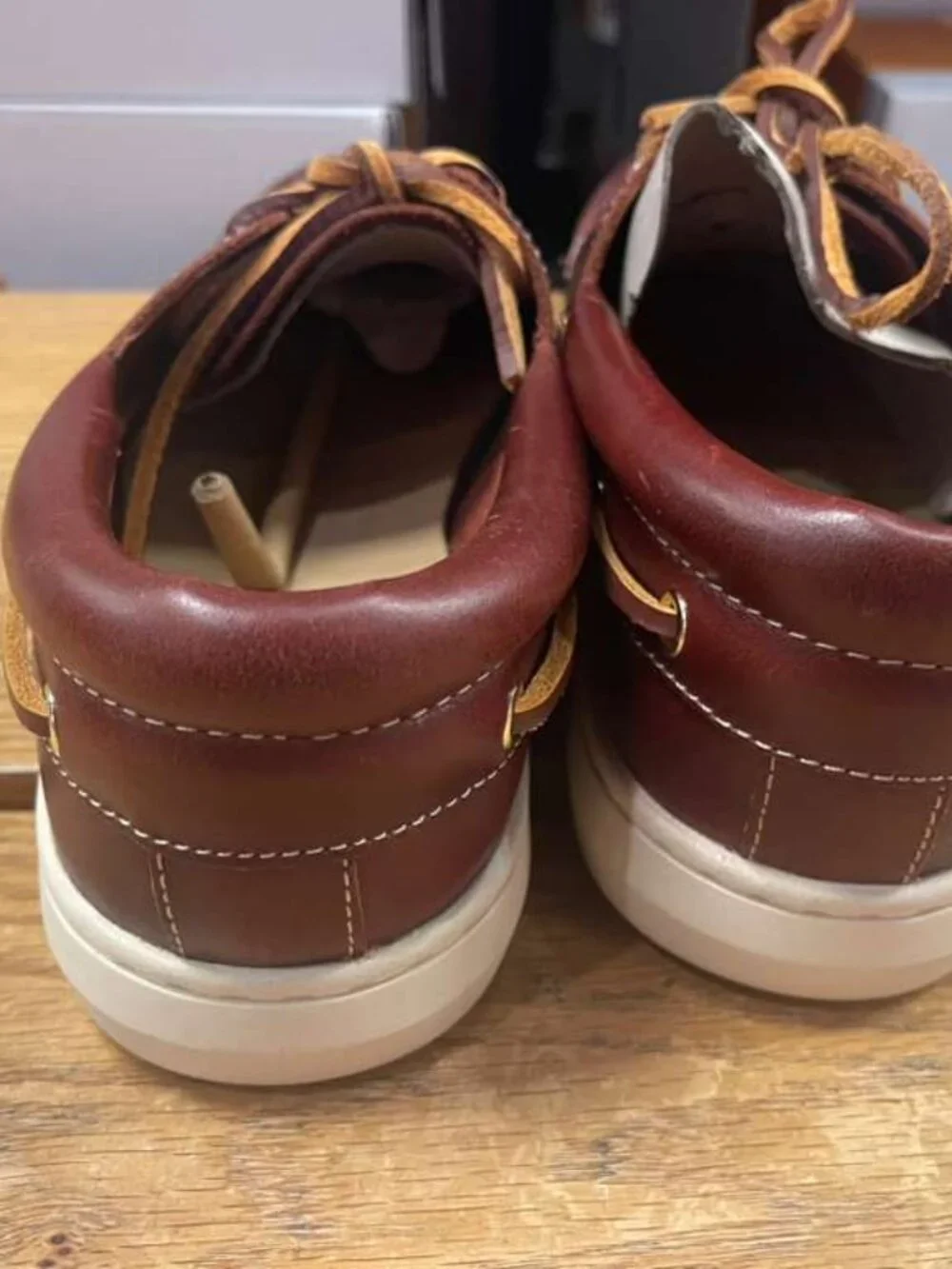 TIMBERLAND MEN'S PORTOFINO PIER BOAT SHOES BURGUNDY FULL GRAIN A6CXM-EIW